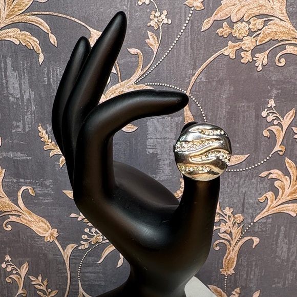 Vintage Heavy Estate Silver Ring with Gemstone Lot D25 - Picture 2 of 11